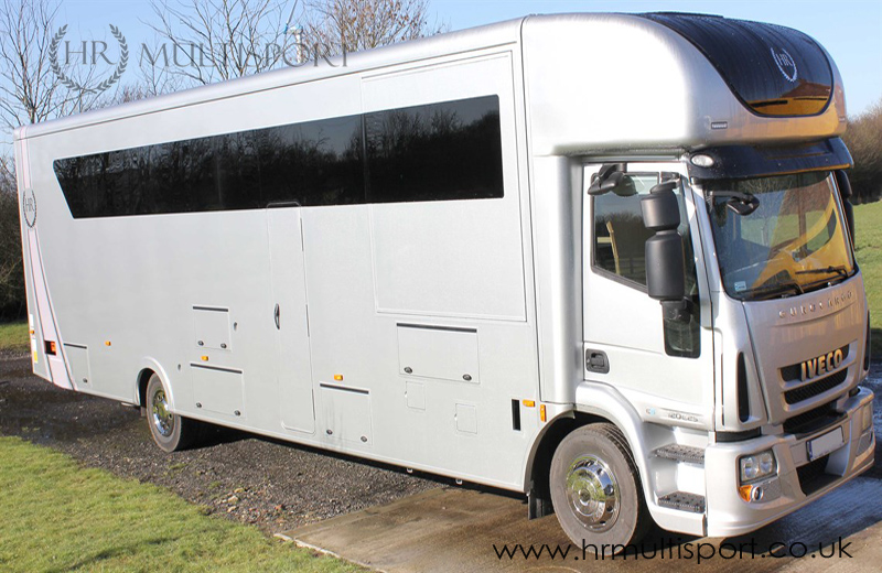 BRAND NEW Motorhome for 6, 12T Twin Slide outs Tail lift MotorSport Car